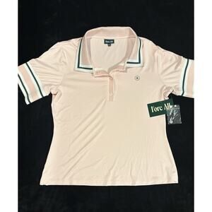 Fore All Women’s XL Pink Collared Golf Polo New With Tags